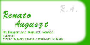 renato auguszt business card