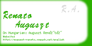 renato auguszt business card